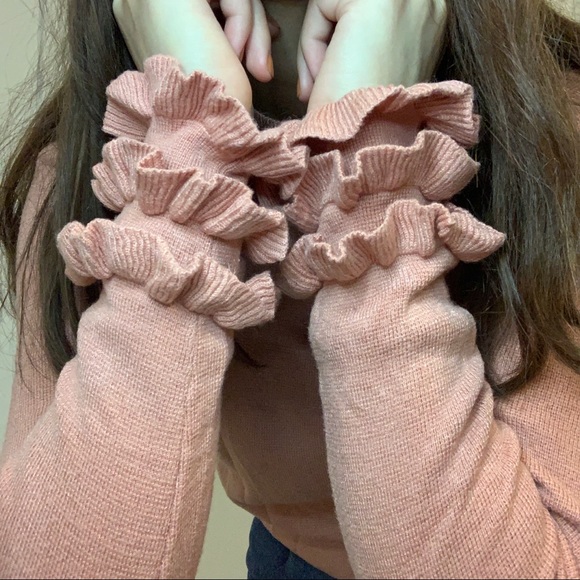 Pink Sweater with Ruffles - Picture 2 of 3